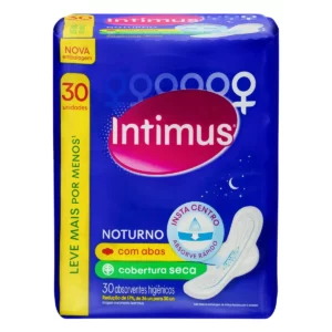 Absorvente Intimus Noturno Com Abas 30 Un