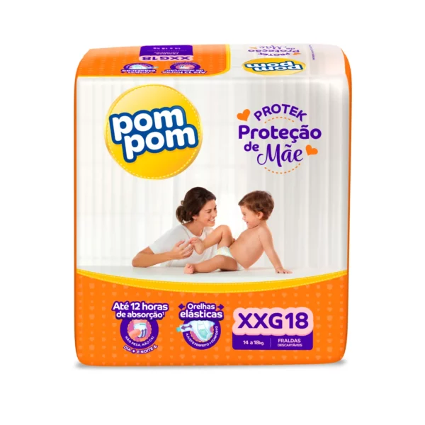 Fralda Pom Pom Protek Proteção de Mãe Jumbo