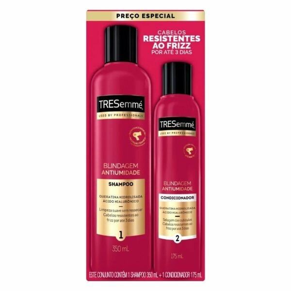 Kit Tresemmé Blindagem Antiumidade Shampoo 350ml + Condicionador 175ml