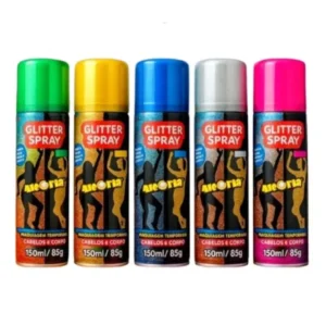 Glitter em Spray Colorido Da Alegria 150ml
